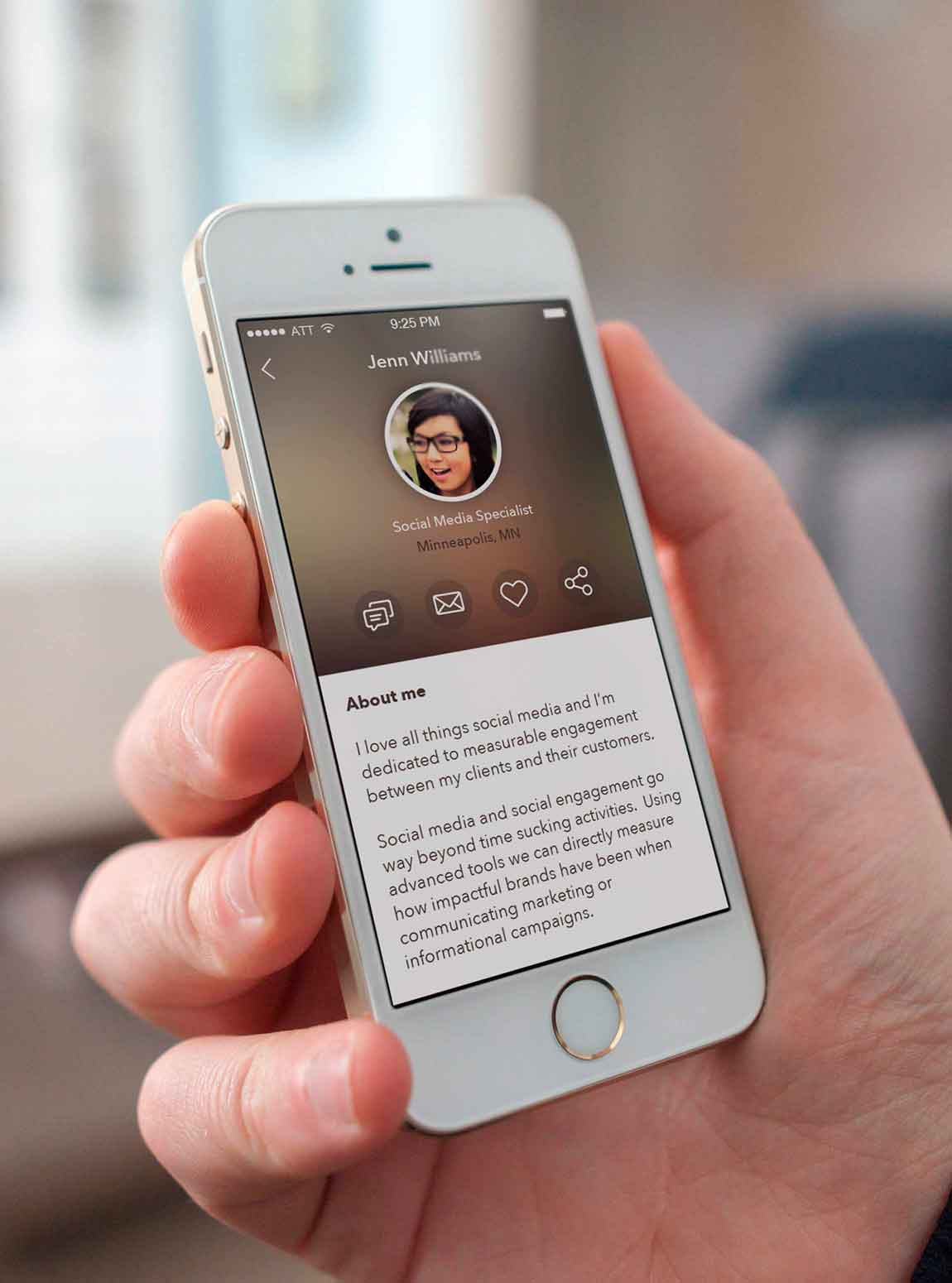 social media profile view mobile applicaiton