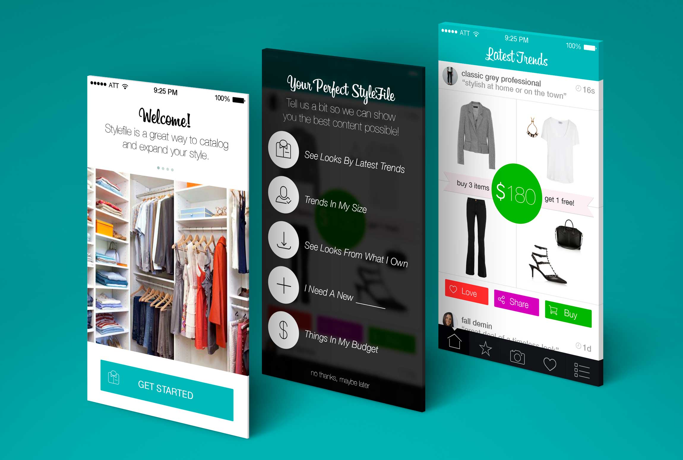 mobile screen designs stacked up